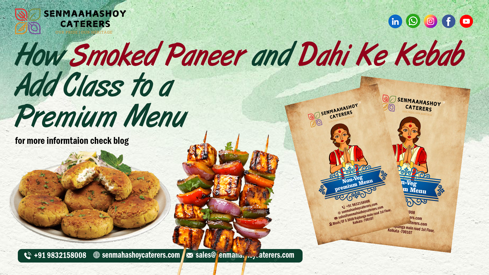 Smoked Paneer & Dahi Kebab: Premium Starters Kolkata
